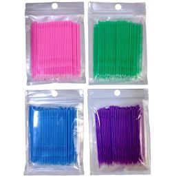 Brushes 1000 Pcs Makeup Cotton Swab Mini Individual Lash Applicators Mascara Micro Brush Eyelash Extension for Cleaning Makeups