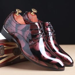 Man Formal Shoes Men Floral Pattern Leather Luxury Fashion Groom Wedding Oxford Dress Office Brand High Quality 240110