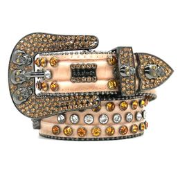 Designer Belt Bb Belts Fashion Luxury Mens Belt And Lady Belt Leather Belts Decorated With Colourful Diamonds Chain Belt 3.8 Cm 9610