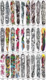 Full Arm Temporary Tattoo Sleeves Peacock peony dragon skull Designs Waterproof Cool Men Women Tattoos Stickers Body Art paints D14469102