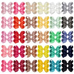 40/50/60pcs In Pairs 4.5 Inch Kid Girls Large Ribbon Hair Bows Clips Accessories for Toddlers Kids Girls hair Accessories 240109