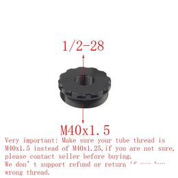 Fuel Philtre Outer Thread M40X1.5 Inner 1/2-28 Or 5/8-24 Black Aluminium End Cap Er For 1.7X10 Inch Soent Trap Drop Delivery Automobile Otltg