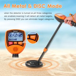 Metal Detector MD1012 Underground Gold Detector Height Adjustable 6.8-inch Waterproof Search Coil Metal Gold Finder Treasure 240109