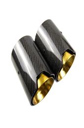 Golden Color M Performance Carbon Fiber Exhaust Tip For BMW M2 F87 M3 F80 M4 F82 F83 M5 F10 M6 F12 F13 muffler tip9575310