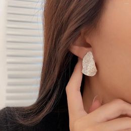 Hoop Earrings SHANICE S925 Sterling Silver Geometric Flower Petal Unique For Korean High Definition Autumn And Winter