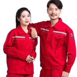 Anti Static Set Oil Field Four Season Long Sleeved Reflective Strip for Men in Petrochina Gas Station Suit