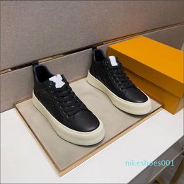2024 Casual Shoes bicolor Perforated calf leather Shoes Rubber outsole Mens Designers Sneakers