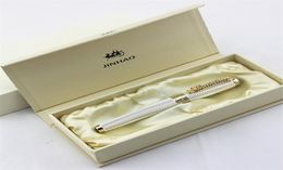 1pclot JINHAO Roller Ball Pen 1200 Canetas Silver Pens Gold Clip Business Executive Fast Writing Pen Luxury Pen 1414cm 2011114601850