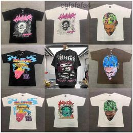 Men's T-shirts Hellstar Cotton T-shirt Fashion Black Men Women Designer Clothes Cartoon Graphic Punk Rock Tops Summer High Street Streetwear J230807 42cf