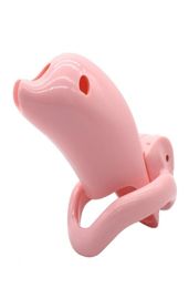 Man Chastitiy Cage Pink Dolphin Resin Penis Lock Male Chastity Devices 4 Sizes Snap Rings JJ Control BDSM Sex Toys8943031