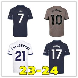 23 24 WERNER Soccer Jerseys MADDISON SON ROMERO KULUSEVSKI RICHARLISON KULUSEVSKI 2023 2024 VAN DE VEN BISSOUMA Football Kit Shirt Top Men Kids Sets