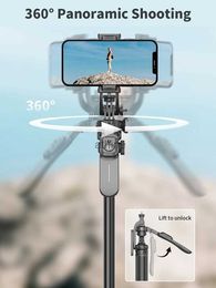 Selfie Monopods Handheld anti-shake Bluetooth selfie stick ground live stand Fill light tripod live stand Stabiliser desktop mobile phone stand YQ240110