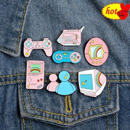 Lovers' Rainbow Card Double Game Equipment Enamel Pins Dark Black Brooch Plague Doctor Heart Wine Hell Badge Denim Shirt Lapel P