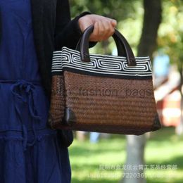 Totes New Woven Women Cane Bag Leisure Holiday Beach Retro Hand held Strcatlin_fashion_bags