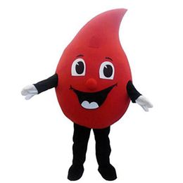 2018 High quality Red Drop of blood mascot costume Fancy Dress Halloween fantasia mascot costume for Public welfare activities274q