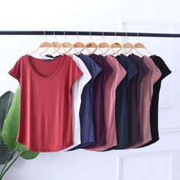 Jeans Quality Solid Colour Women Soft Cotton Thin Tshirt Big Size Top Tee Shirt Female Slim Fit Summer Short T Shirt Ladies Tshirt