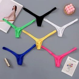 3PC New deep V-shaped thong for women's breathable linear heat sensitive low waisted mini underwear bikini bottom thong for women's underwear 230110