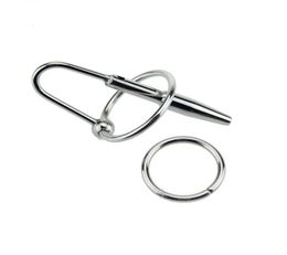 Stainless Steel Male Urethral Plug with Ring Erotic Urethral Dilatator Stretching Plug Sound Products Penis Sex Toy for Men7839961