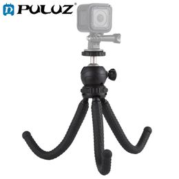 Tripods PULUZ Mini Octopus Flexible Sponge Tripod Holder with Ball Head for SLR Cameras GoPro Cellphone Size 25cmx4.5cm/30cmx5