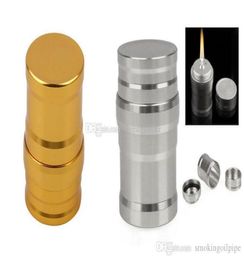 Mini Aluminum alcohol lamp Smoking Sliver Gold Edition stainless steel Metal alcohol lamps for hookah accessories oil rig bong bow8310792