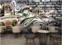 3d wallpaper custom po European retro nostalgic hip hop street graffiti bar KTV room home decor 3d wall murals wallpaper for wa5158433