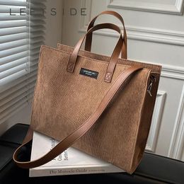 LEFTSIDE Handbags for Office Women Shoulder Crossbody Bag for Women Vintage Shopper Shopping Bags Ladies Winter 240109