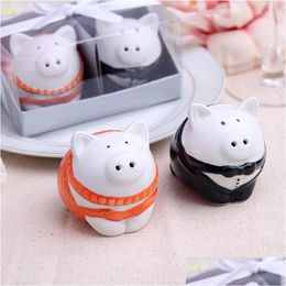 Other Festive Party Supplies 2Pcs/Set Pig Couple Salt And Pepper Shaker Wedding Shower Gifts Dhs Fedex Drop Delivery Home Garden Dhxej