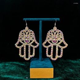Stage Wear Belly Dance Female Adult High-end Exquisite Earrings Jewellery Handmade Coloured Diamond Performance Ear Accessories