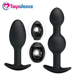 Toysdance Adult Pleasure Anal Beads Sensual Sex Toys Black Silicone Butt Plug Sex Products For Couple Anus Muscles Trainer Y2004093721149
