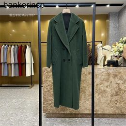 Luxury Coat Maxmaras 101801 Pure Wool Coat Mara101801 Cashmere Coat Moss Green New Colour High end Double breasted Wool Women's Long CoatQQYDM76P