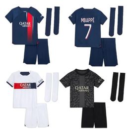 Soccer Jerseys 23 24 Kids Football Kits Paris MBAPPE HAKIMI MARQUINHOS VERRATTI Maillot De Foot S Baby Shirt JJ 1.10