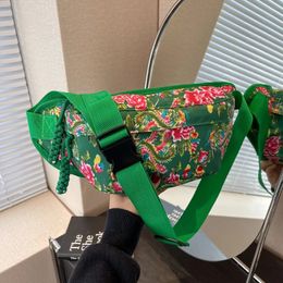 Floral Fashion Waist Packs Solid Womens Bags on Sale High Quality Zipper Sewing Thread Casual Pochete 240110