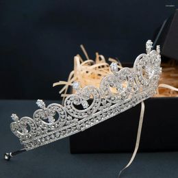 Hair Clips Cubic Zirconia Classic Royal Tiara For Wedding Crystal Princess Tiaras Diadem Girl Prom Party Head Jewellery CH10370