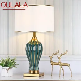 Table Lamps OULALA Ceramic Desk Lamp Dimmer LED Contemporary Luxury Light For Home Living Room