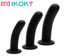 IKOKY Dildo Anal Plug Silicone Butt Plug Protate Massage G Spot Stimulate Anal Sex Toys for Woman Men Adult Products Sex Shop D1818580067