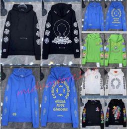 Women Chromes Coat Casual Pullover Loose Sweater Jacket Fashion Luxury Mens Jackets Designer Zipper Sweatshirts Heart Horseshoe Cross Print Brand Ch Hoodies A8CH1