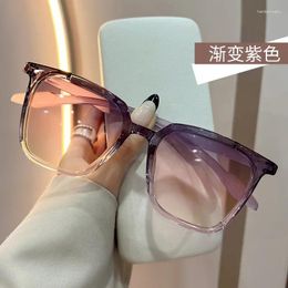 Sunglasses TR90 Gradient Ultra Light Large Frame Advanced UV Resistant PC Anti Polarization Glasses For Women