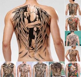 Men Water Transfer Tattoos Sticker Chinese god back tattoo Waterproof Temporary Fake Tattoo 48x34cm Flash tattoo for man B3 C181225309282