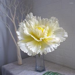 Decorative Flowers 30cm Artificial Silk Long Branch Simulation Peony Fake Flower For Wedding Party Background Arch Decorations
