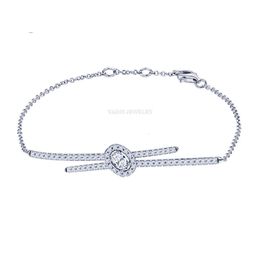 Yadis custom 3mm DEF VVS Moissanite Lab Grown Diamond Women Jewellery 14K 18K Gold Charm Tennis Bracelet