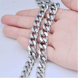 For Holiday GIft whole 10mm 20''-28'' 316L Stainless steel High Polished cuban curb Link Chain Neckl314t