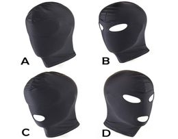 BDSM Fetish Mask Hood Adult Game Bondage Party Open Mouth Eye Elastic Head Mask Cosplay Slave Punish Headgear Mask Sex Toys C181126803024