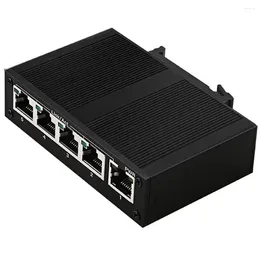 Bowls 5 Port 100Mbps Network Switch Ethernet Industrial Grade Unmanaged Rail Type Splitter