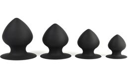 Small Medium Large Extra Large Black Silicone Butt Plug Anal Plug Ass Stimulate Massage Anal Sex Toy Adult Games For Couples S7367322