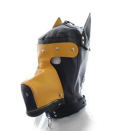US New Sexy Costume Party GIMP Full Mask DOG Puppy Hood Bondage Fetish Roleplay R1723786304