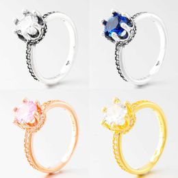 designer luxury rings Pan Family Ring Hot Rose Gold Shining Crown Simple and Fashionable Diamond Women's