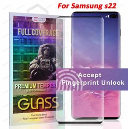 3D Curved Screen Protector For Samsung Galaxy S22 S20 S21 Note20 Ultra S10 S9 S8 Plus Tempered Glass Case Friendly Steel film Edge6153329