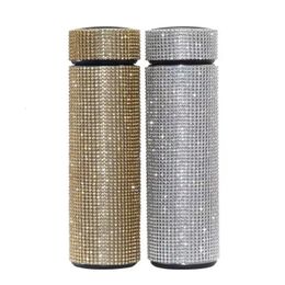 500ml Stainless Steel Thermos Bottles Vacuum Flasks Bling Diamond Drink Water Bottle Insulated Cup Travel for Girls Gift 240110