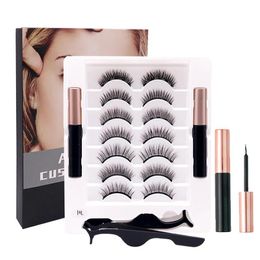 Brushes Magnetic Eyelashes Set Full Strip 5/7/10 Pair Natural Cilia False Eyeliner Dramatic Volume Thick Synthetic Eye Lashes Makeup