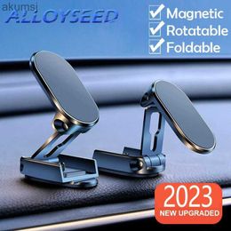 Cell Phone Mounts Holders 2023 Foldable Phone Holder in Car GPS Air Vent Mount Magnet CellPhone Stand New Car Mobile Support For 13 YQ240110